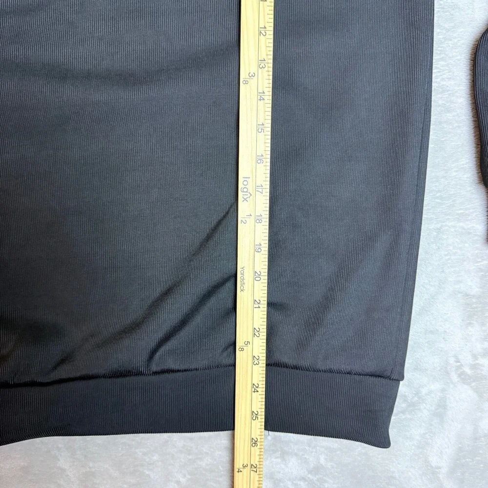 Polo Ralph Lauren Stretch Mesh 1/4 Zip Sweater Men M Black Slim Big Pony Logo